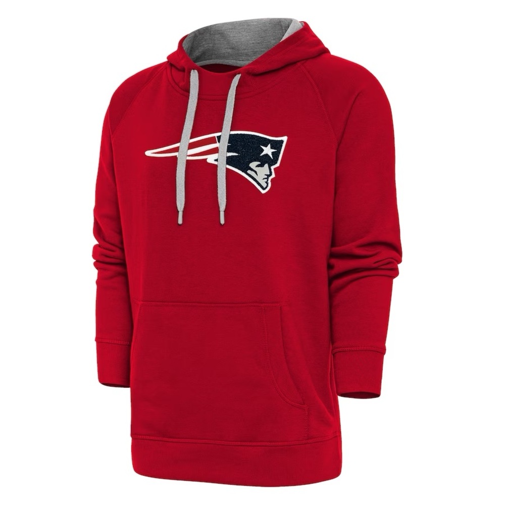 Men's New England Patriots Antigua Red
Victory Pullover Hoodie Size L